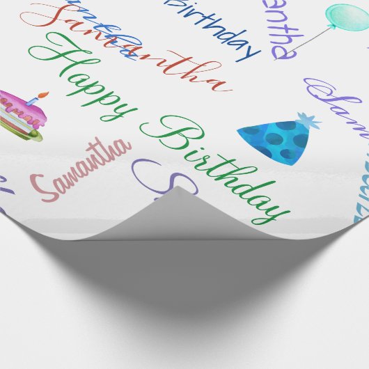 Personalisiert Einen Namen hinzufügen Benutzerdefi Geschenkpapier (Ecke)