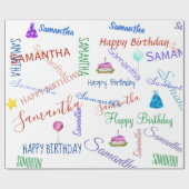 Personalisiert Einen Namen hinzufügen Benutzerdefi Geschenkpapier (Flach)