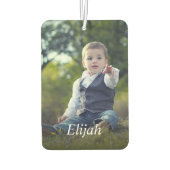 Personalisiert eines Fotos und nennen Kinder Autolufterfrischer (Rückseite)