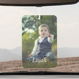 Personalisiert eines Fotos und nennen Kinder Autolufterfrischer
