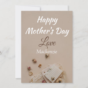 Personalisiert Einfach & Chic Muttertag Floral Feiertagskarte