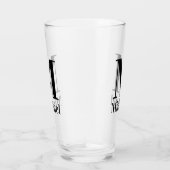 Personalisiert Einfach Mit Monogramm Glas (Rechts)
