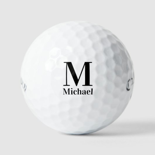 Personalisiert Einfach Mit Monogramm Golfball (Vorderseite)