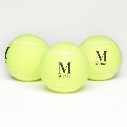 Personalisiert Einfach Mit Monogramm Tennisbälle (Multi)