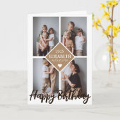 Personalisiert Einfache Geburtstagszeit Stilvolle Karte (Gelbe Blume)