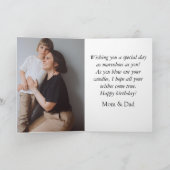 Personalisiert Einfache Geburtstagszeit Stilvolle Karte (Innenseite)