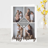 Personalisiert Einfache Geburtstagszeit Stilvolle Karte (Gelbe Blume)