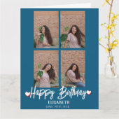 Personalisiert Einfache Geburtstagszeit Stilvolles Karte (Gelbe Blume)