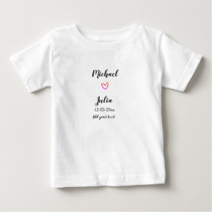 personalisiert einfache minimal fügen Sie Ihren Na Baby T-shirt