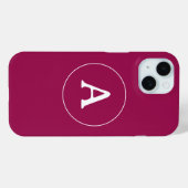 Personalisiert-Einfache Monogramm Case-Mate iPhone Hülle (Rückseite (Horizontal))