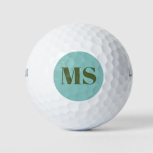 Personalisiert-Einfache Monogramm-Modernität Golfball