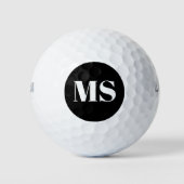 Personalisiert-Einfache Monogramm-Modernität Golfball (Vorderseite)
