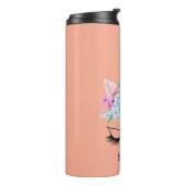 Personalisiert Einhorn Rosa Thermosbecher (Nach links gedreht)