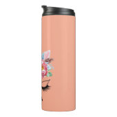 Personalisiert Einhorn Rosa Thermosbecher (Nach rechts gedreht)