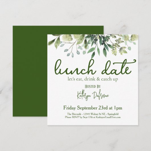 Personalisiert Einladung (Vorne/Hinten)