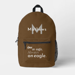 Personalisiert einmal ein Adler, immer ein Adler. Bedruckter Rucksack