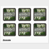 Personalisiert Elderberry Quadratischer Aufkleber (Blatt)