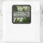 Personalisiert Elderberry Quadratischer Aufkleber (Tasche)