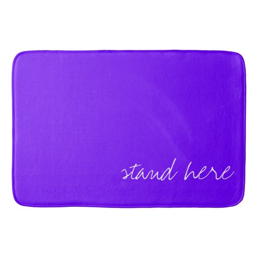 Personalisiert Electric Indigo Blue Badematte (Vorderseite)