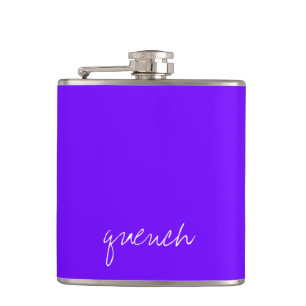 Personalisiert Electric Indigo Blue Flachmann