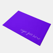 Personalisiert Electric Indigo Blue Fußmatte (Schrägansicht)