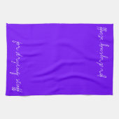 Personalisiert Electric Indigo Blue Geschirrtuch (Horizontal)