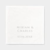 Personalisiert Elegant 25-jähriges Silver Real Servietten Mit Folie (Vorderseite)