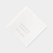 Personalisiert Elegant 25-jähriges Silver Real Servietten Mit Folie (Rechts)