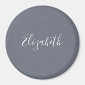 Personalisiert Elegant Blue Gray Linen Magnet (Vorne)