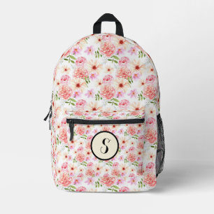 Personalisiert Elegant Boho Wildblume Bedruckter Rucksack