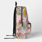 Personalisiert Elegant Boho Wildblume Bedruckter Rucksack (Links)
