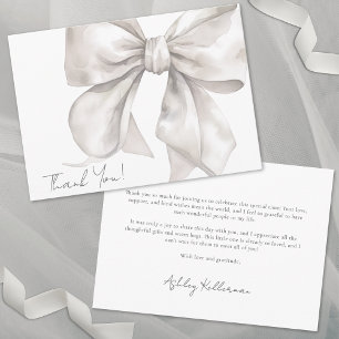 Personalisiert Elegant Bow Vielen Dank Dankeskarte