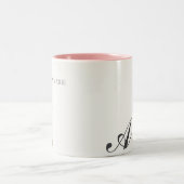 Personalisiert Elegant Chic Floral Zweifarbige Tasse (Mittel)