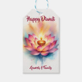 Personalisiert Elegant Diwali Diya Geschenkanhänger (Vorderseite)