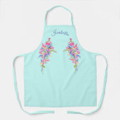 Personalisiert Elegant Feminine botanischer Blumen Schürze (Vorderseite)