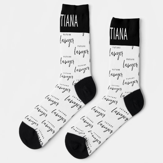 Personalisiert Elegant Future Lawyer Socken (Linkes Detail)