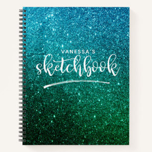 Personalisiert Elegant Green Aquamarin Notizblock