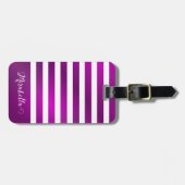 Personalisiert Elegant Lila Bright Gepäckanhänger (Vorderseite horizontal)
