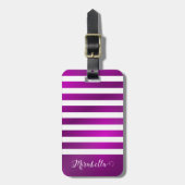 Personalisiert Elegant Lila Bright Gepäckanhänger (Vorderseite vertikal)
