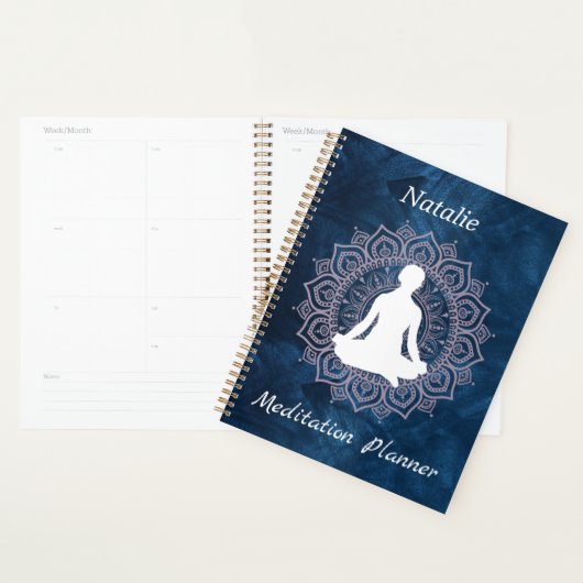 Personalisiert Elegant mandala blaue Meditation ze Planer (Anzeige)
