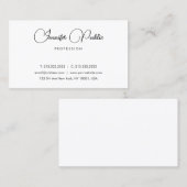 Personalisiert Elegant Moderne Minimalistische Typ Visitenkarte (Vorne/Hinten)