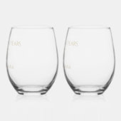 Personalisiert Elegant Modernes Geschenk zum 50. J Weinglas Ohne Stiel (Links)