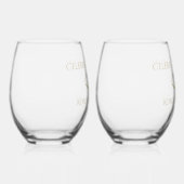 Personalisiert Elegant Modernes Geschenk zum 50. J Weinglas Ohne Stiel (Rechts)