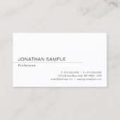 Personalisiert Elegant Modernes Minimal einfach Visitenkarte (Rückseite)