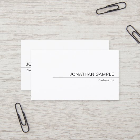 Personalisiert Elegant Modernes Minimal einfach Visitenkarte (Vorderseite/Rückseite Beispiel)