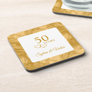 Personalisiert Elegant Modernes Party zum 50. Jubi Getränkeuntersetzer