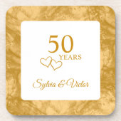 Personalisiert Elegant Modernes Party zum 50. Jubi Getränkeuntersetzer (Vorderseite)