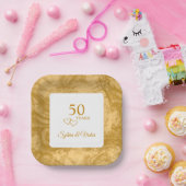 Personalisiert Elegant Modernes Party zum 50. Jubi Pappteller (Party)