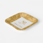 Personalisiert Elegant Modernes Party zum 50. Jubi Pappteller (Gewinkelt)