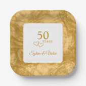 Personalisiert Elegant Modernes Party zum 50. Jubi Pappteller (Vorderseite)